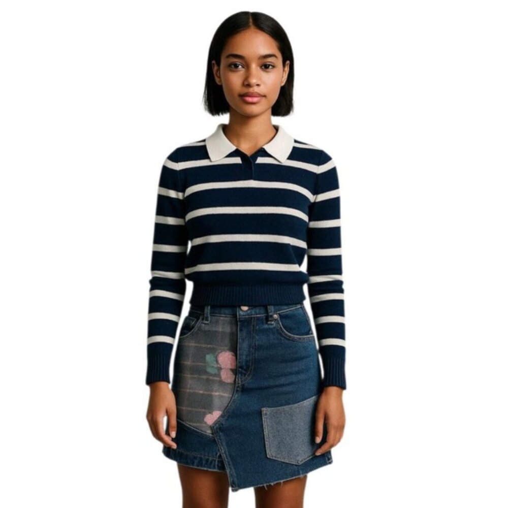 BDG Vintage Floral Patchwork Denim Mini Skirt